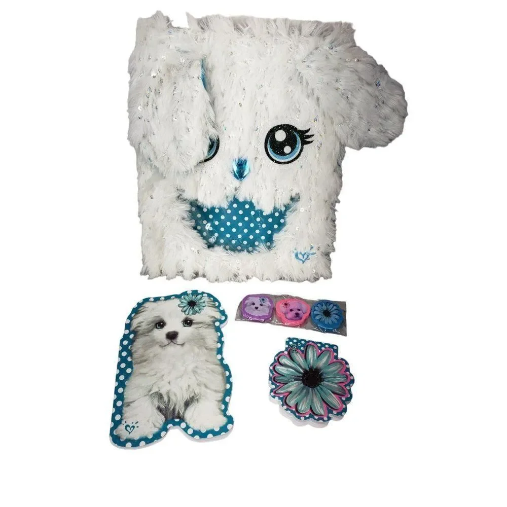 JUSTICE PUPPY STATIONARY‎ SCHOOL SUPPLY SET SHIMMERING & SHAGGY ACCESSORIES